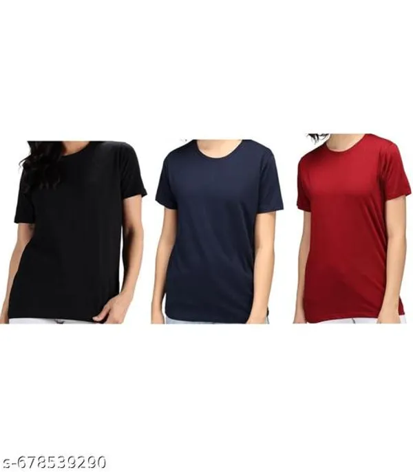 Multicolor_Premium_Polyester_T_Shirt_For_Women