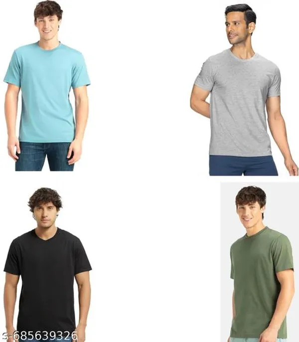 Multicolor_Premium_Lycra_T_Shirt_For_Men_Pack_Of_4