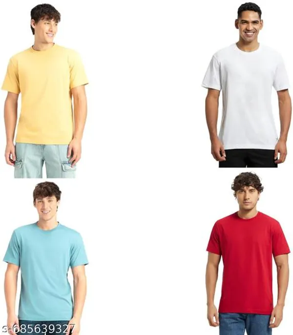 Multicolor_Premium_Lycra_T_Shirt_For_Men_Pack_Of_4