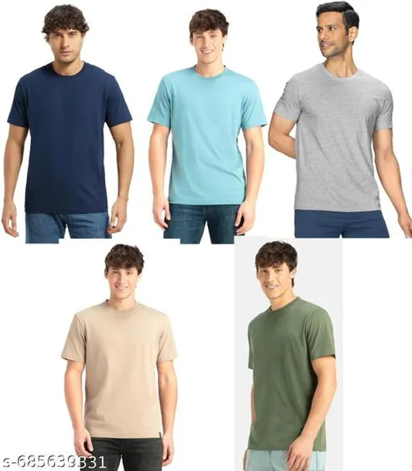 Multicolor_Premium_Lycra_T_Shirt_For_Men_Pack_Of_5