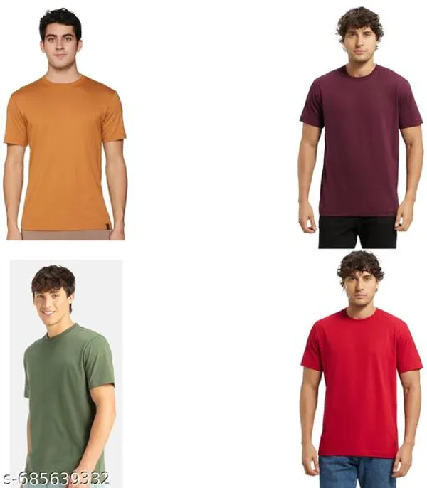 Multicolor_Premium_Lycra_T_Shirt_For_Men_Pack_Of_4