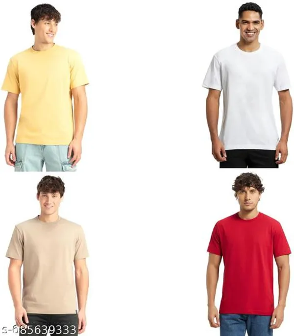 Multicolor_Premium_Lycra_T_Shirt_For_Men_Pack_Of_4