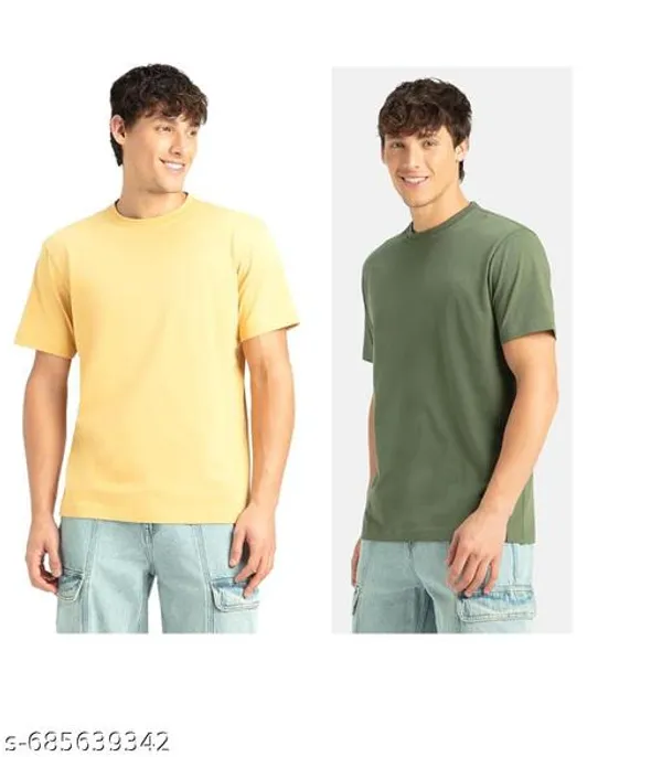 Multicolor_Premium_Lycra_T_Shirt_For_Men_Pack_Of_2