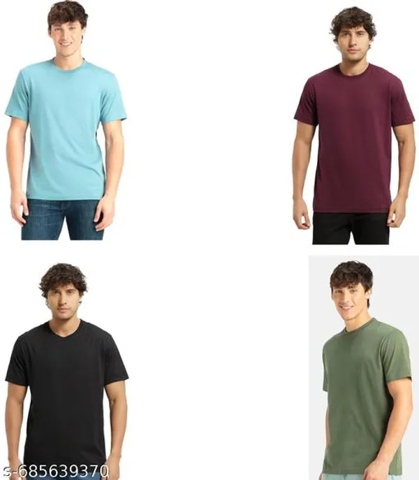 Multicolor_Premium_Lycra_T_Shirt_For_Men_Pack_Of_4