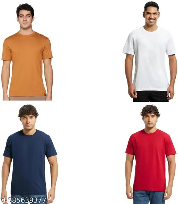 Multicolor_Premium_Lycra_T_Shirt_For_Men_Pack_Of_4