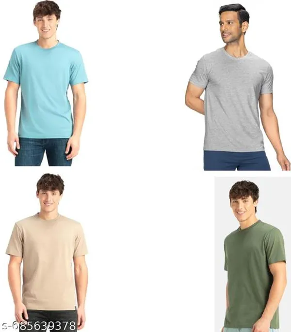 Multicolor_Premium_Lycra_T_Shirt_For_Men_Pack_Of_4