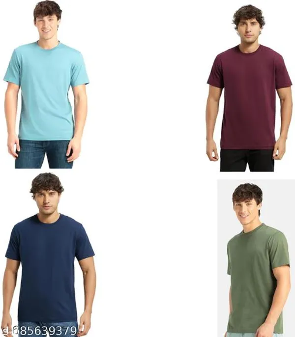 Multicolor_Premium_Lycra_T_Shirt_For_Men_Pack_Of_4