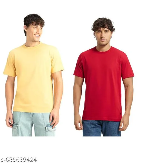 Multicolor_Premium_Lycra_T_Shirt_For_Men_Pack_Of_2