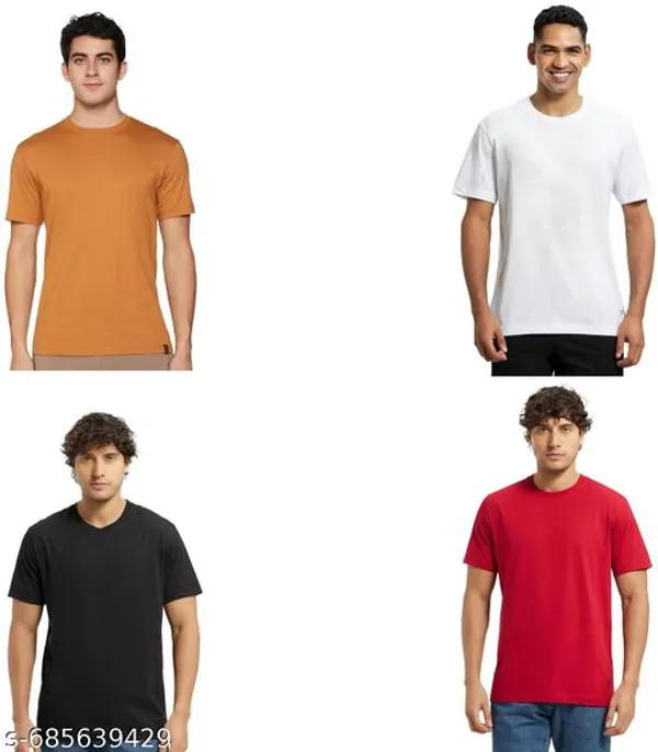 Multicolor_Premium_Lycra_T_Shirt_For_Men_Pack_Of_4
