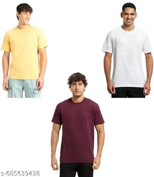 Multicolor_Premium_Lycra_T_Shirt_For_Men_Pack_Of_3