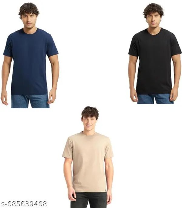 Multicolor_Premium_Lycra_T_Shirt_For_Men_Pack_Of_3