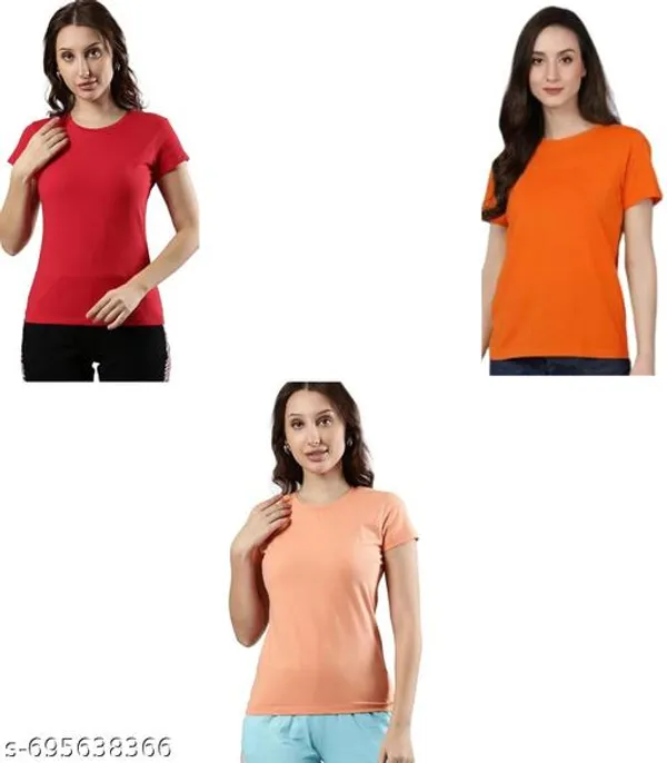Multicolor_Premium_Polyester_T_Shirt_For_Women_Pack_Of_3