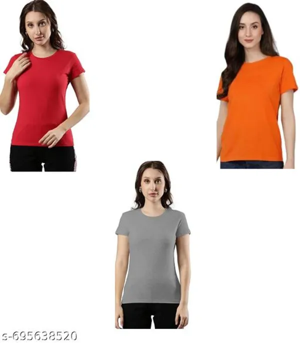Multicolor_Premium_Polyester_T_Shirt_For_Women_Pack_Of_3