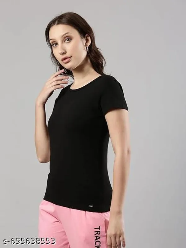 Multicolor_Premium_Polyester_T_Shirt_For_Women_Pack_Of_5