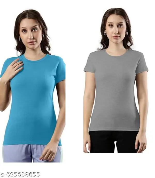 Multicolor_Premium_Polyester_T_Shirt_For_Women_Pack_Of_2