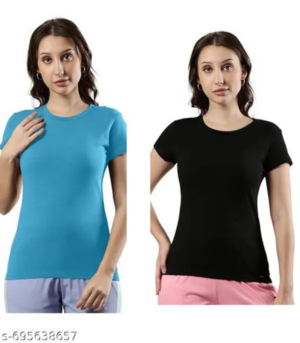 Multicolor_Premium_Polyester_T_Shirt_For_Women_Pack_Of_2