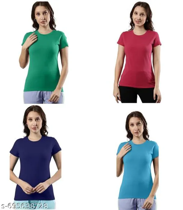 Multicolor_Premium_Polyester_T_Shirt_For_Women