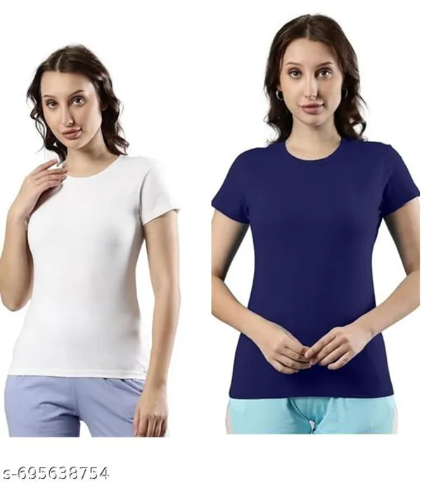 Multicolor_Premium_Polyester_T_Shirt_For_Women_Pack_Of_2