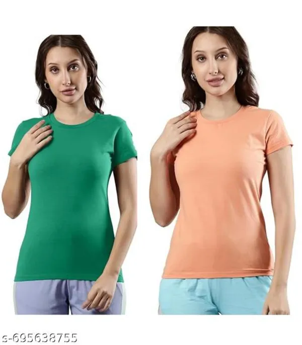 Multicolor_Premium_Polyester_T_Shirt_For_Women_Pack_Of_2