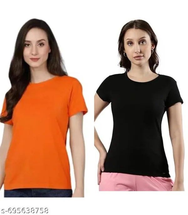 Multicolor_Premium_Polyester_T_Shirt_For_Women_Pack_Of_2