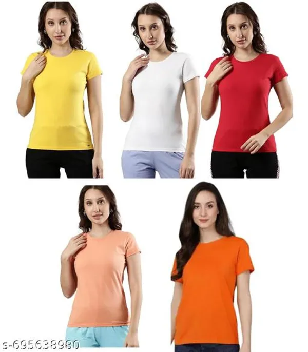 Multicolor_Premium_Polyester_T_Shirt_For_Women