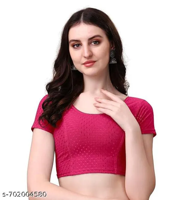 Pink_Premium_Lycra_Blouse_For_Women