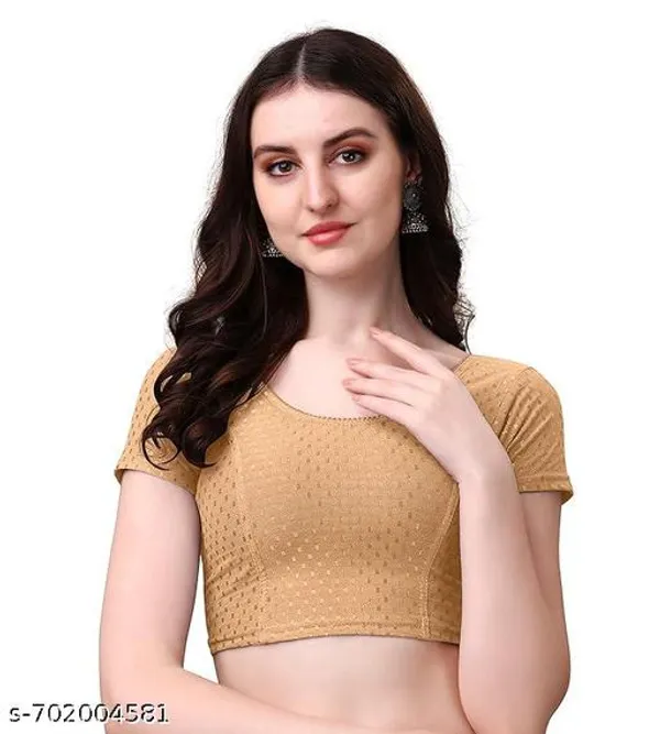 Beige_Premium_Lycra_Blouse_For_Women