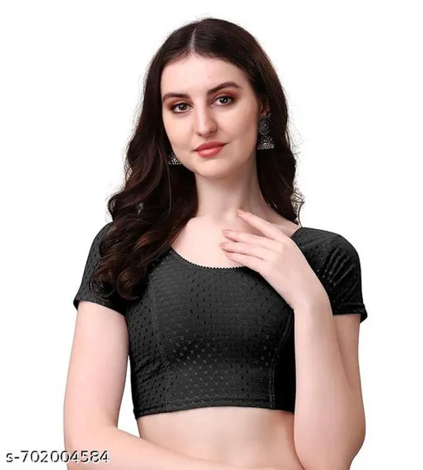 Black_Premium_Lycra_Blouse_For_Women