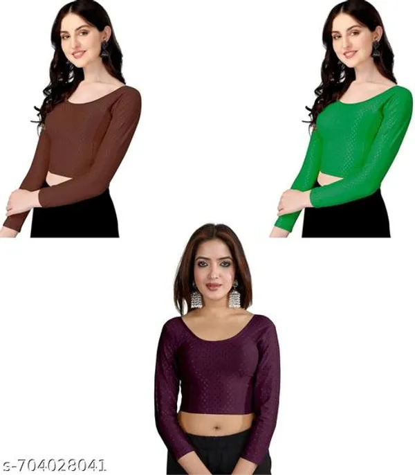 Multicolor_Premium_Lycra_Blouse_For_Women