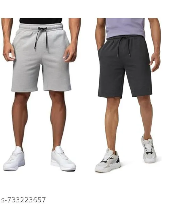 Off_White_And_Grey_Premium_Lycra_Shorts_For_Men_Pack_Of_2