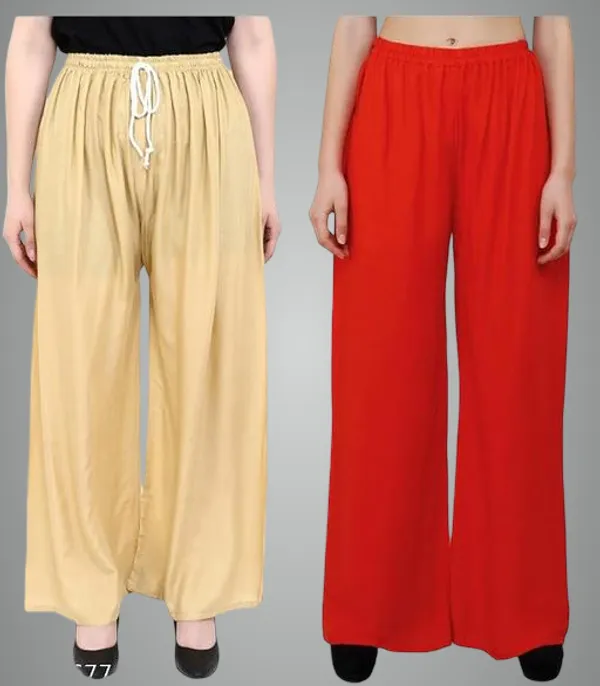 Gold_Red_Premium_Lycra_Palazzo_For_Women_Pack_Of_2
