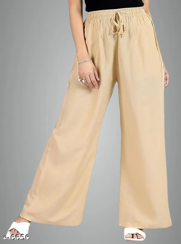 Beige_Premium_Lycra_Palazzo_For_Women