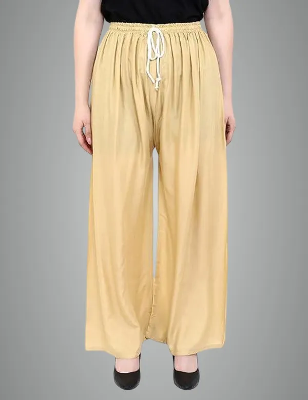 Beige_Premium_Lycra_Palazzo_For_Women