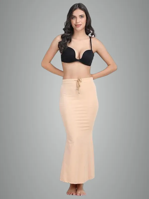 Beige_Premium_Lycra_Shapewear_Petticoat_Skirt_For_Women