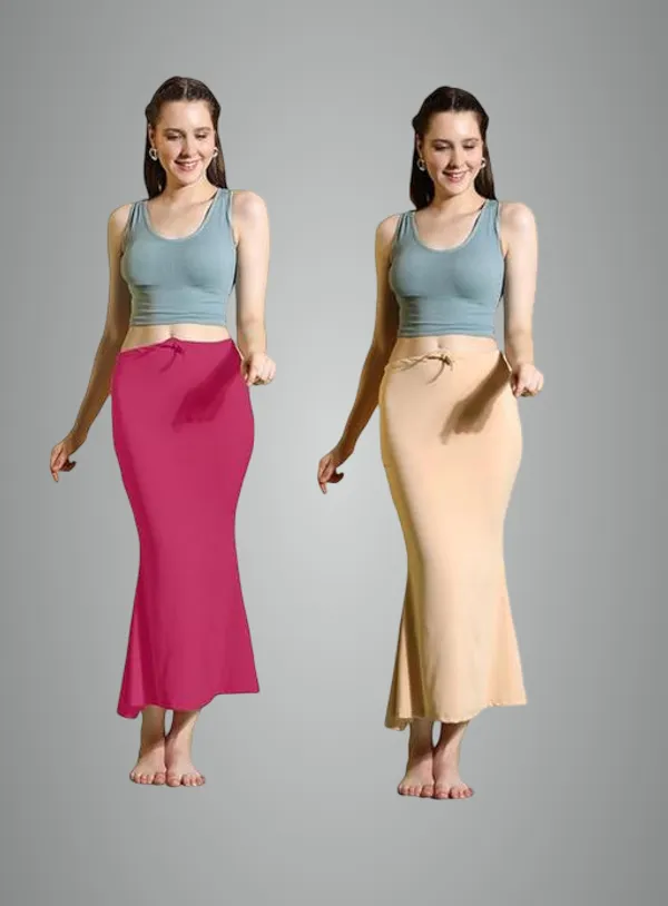 Multicolor_Premium_Lycra_Shapewear_Petticoat_Skirt_For_Women_Pack_Of_2