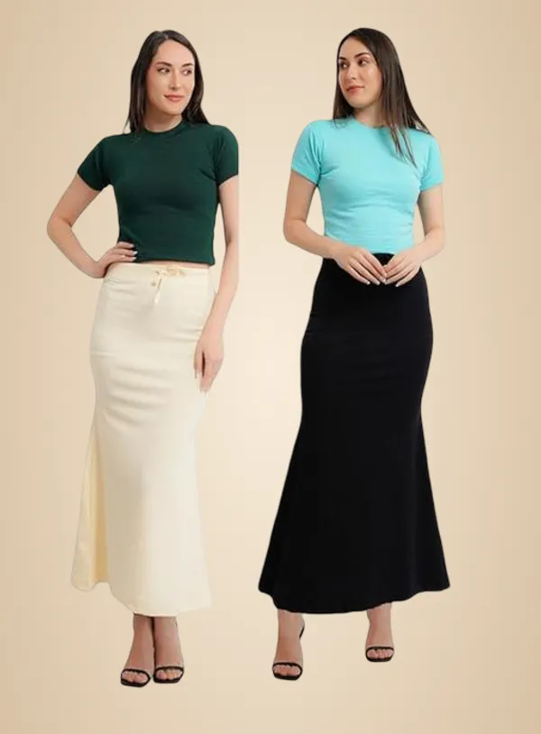 Multicolor_Premium_Lycra_Shapewear_Petticoat_Skirt_For_Women_Pack_Of_2