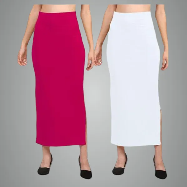 Red_And_White_Premium_Lycra_Shapewear_Petticoat_Skirt_For_Women_Pack_Of_2