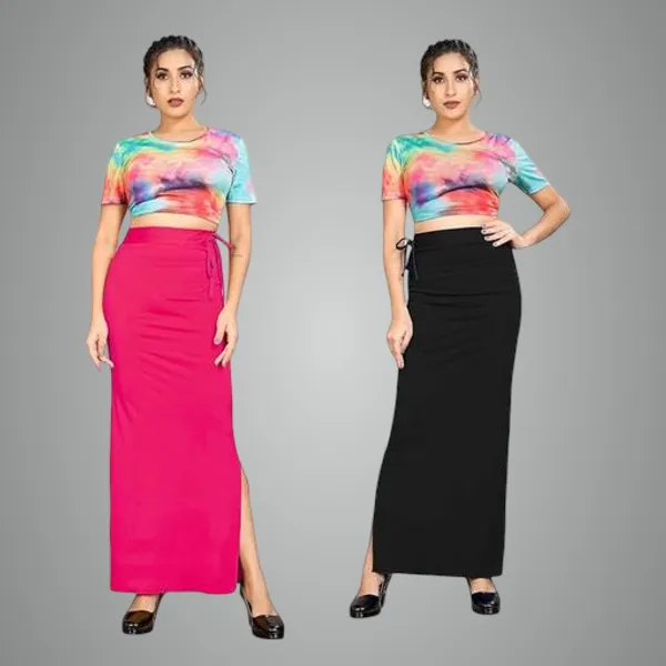 Multicolor_Premium_Lycra_Shapewear_Petticoat_Skirt_For_Women_Pack_Of_2