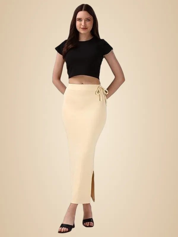 Beige_Premium_Lycra_Shapewear_Petticoat_Skirt_For_Women
