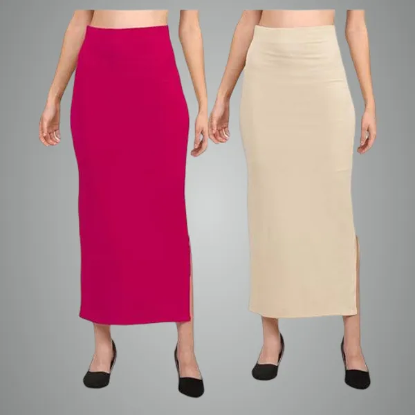 Multicolor_Premium_Lycra_Shapewear_Petticoat_Skirt_For_Women_Pack_Of_2