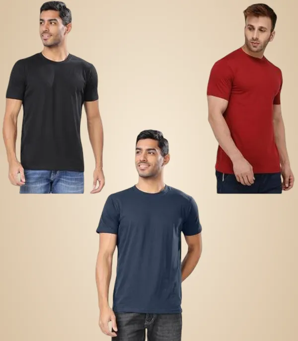 Multicolor_Premium_Lycra_T_Shirt_For_Men_Pack_Of_3