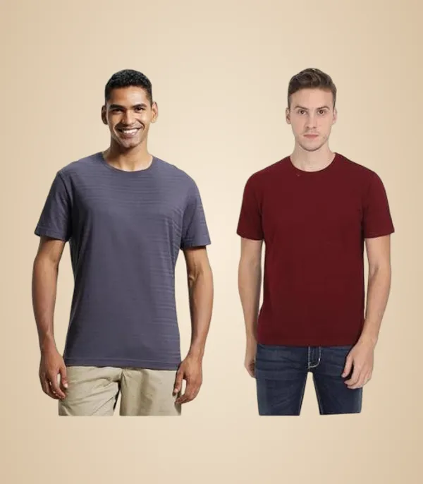Multicolor_Premium_Lycra_T_Shirt_For_Men_Pack_Of_2
