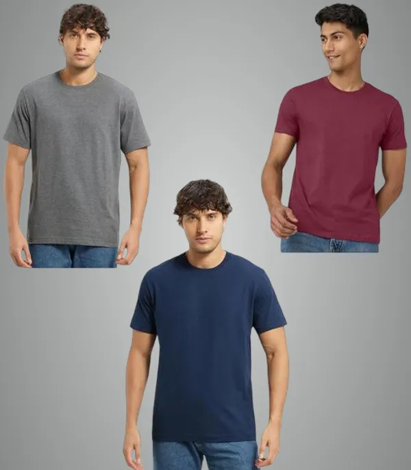 Multicolor_Premium_Lycra_T_Shirt_For_Men_Pack_Of_3
