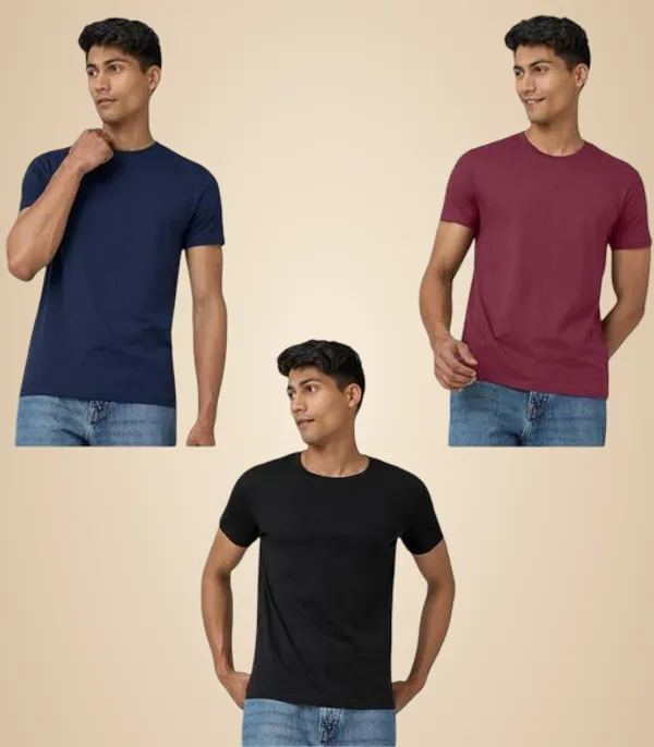Multicolor_Premium_Lycra_T_Shirt_For_Men_Pack_Of_3