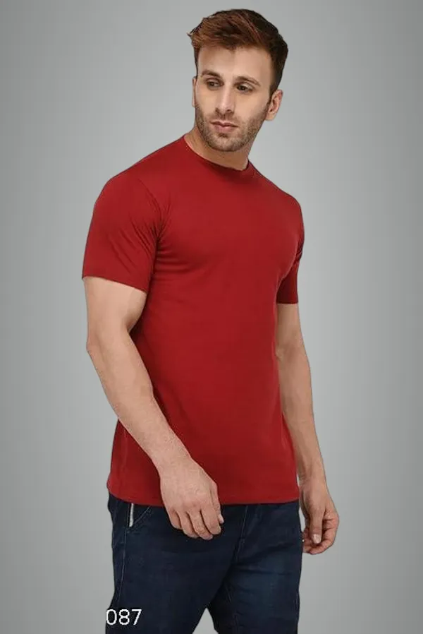 Red_Premium_Lycra_T_Shirt_For_Men