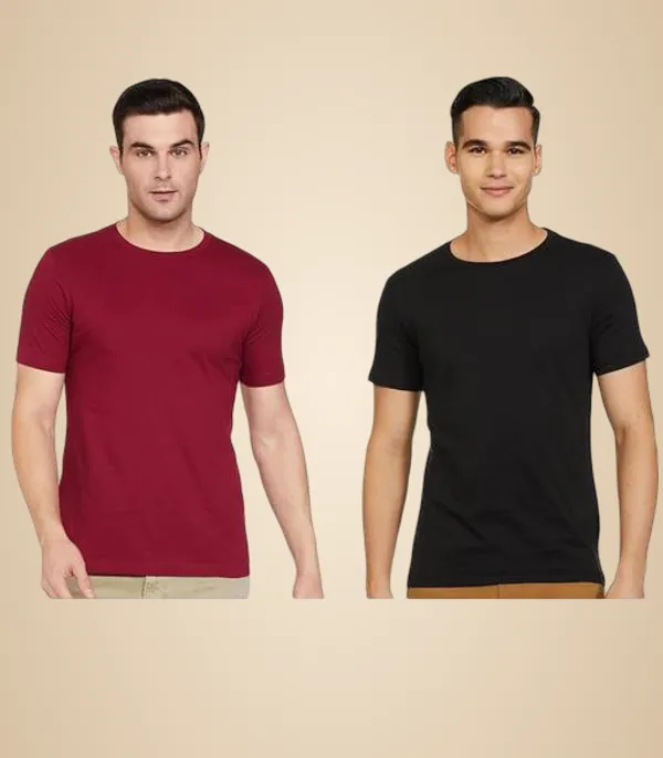 Multicolor_Premium_Lycra_T_Shirt_For_Men_Pack_Of_2