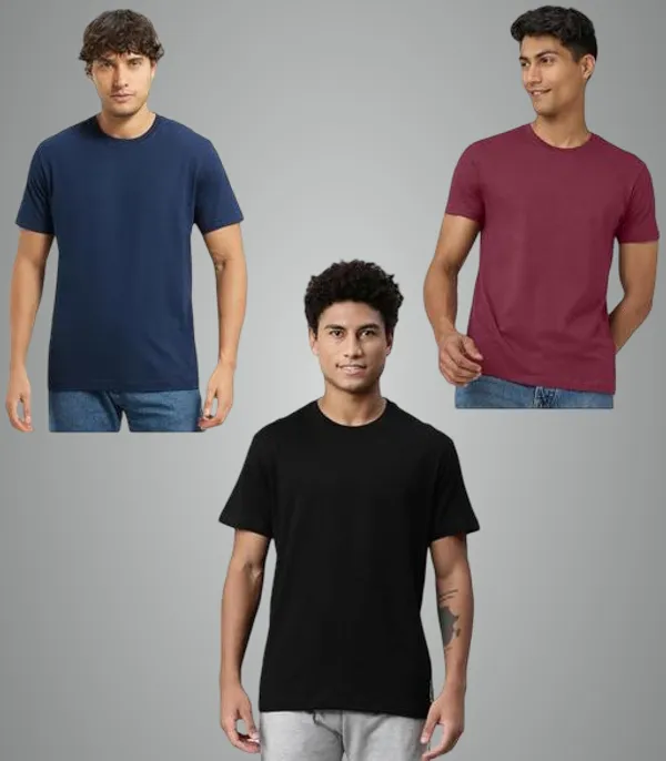 Multicolor_Premium_Lycra_T_Shirt_For_Men_Pack_Of_3