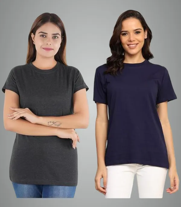 Multicolor_Premium_Polyester_T_Shirt_For_Women_Pack_Of_2