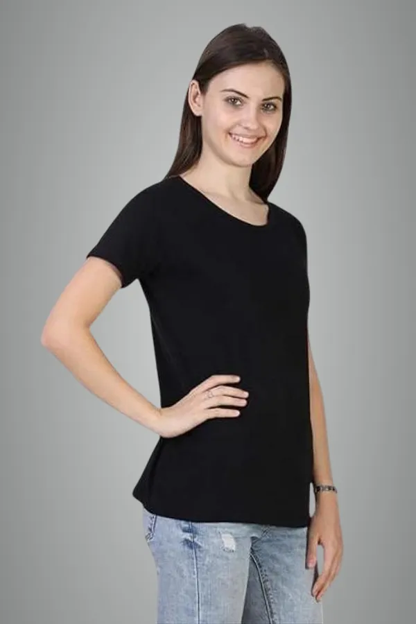 Black_Premium_Polyester_T_Shirt_For_Women