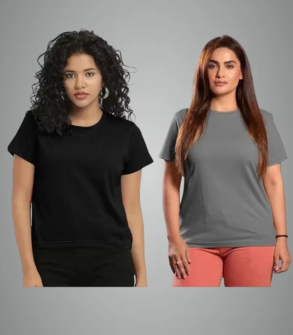 Multicolor_Premium_Polyester_T_Shirt_For_Women_Pack_Of_2